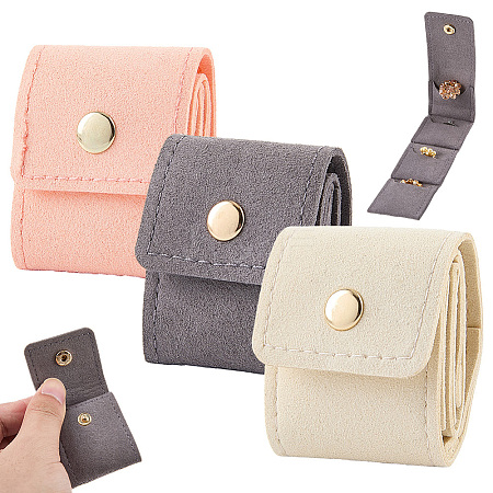 3Pcs 3 Colors PU Leather Jewelry Rolls ABAG-CL0001-43A-1