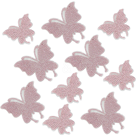 10Pcs 2 Styles Glass Rhinestone Car Stickers STIC-GF0001-42C-1