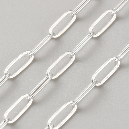 Brass Paperclip Chains CHC-WH0023-002S-1