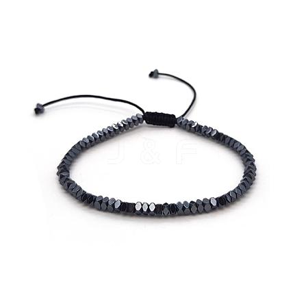 Handmade Non-magnetic Hematite
Braided Bead Bracelets LS-ZC8067-4-1