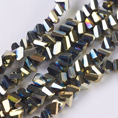 Electroplate Glass Beads Strands EGLA-J145-4mm-FP03-1
