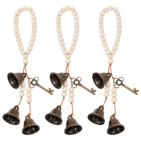Iron Bell Pendant Decorations HJEW-OC00025-1