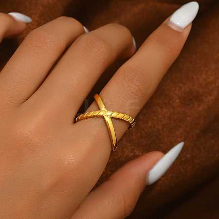 Fashionable Brass Open Cuff Ring QZ6279-3-1