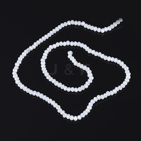 Electroplate Glass Bead Strands GLAA-F001-3x2mm-30L-1