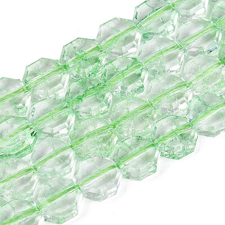 Transparent Crackle Glass Beads Strands GLAA-Q108-03A-07-1