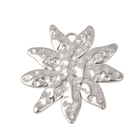 Hammered 304 Stainless Steel Pendants STAS-D129-06B-P-1