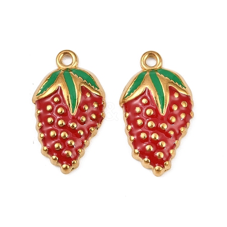 304 Stainless Steel Enamel Pendants STAS-Z140-05G-02A-1