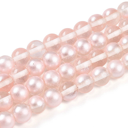 Baking Paint Transparent Glass Beads X1-DGLA-N011-8mm-03-1