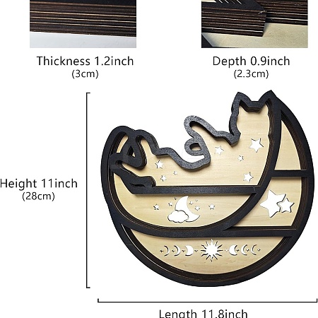 Wooden Shelf for Crystal Ball PW-WG75D62-02-1