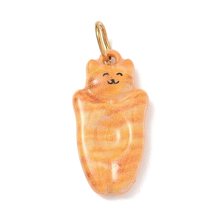 304 Stainless Steel Enamel Pendants SA-CBA08A6-08G-02-1