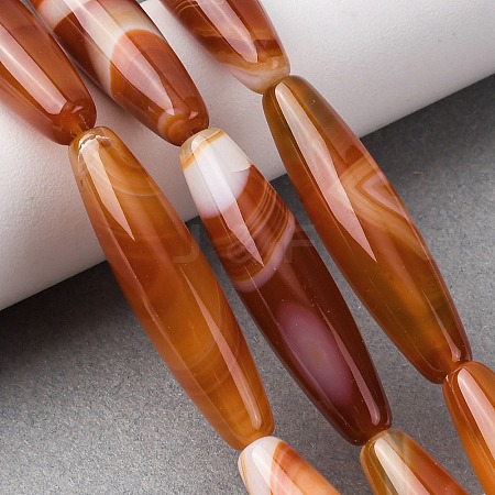 Natural Banded Agate/Striped Agate Beads Strands G-Z113-A06-1