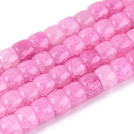 Baking Paint Crackle Glass Beads Strands DGLA-N019-02A-03-1