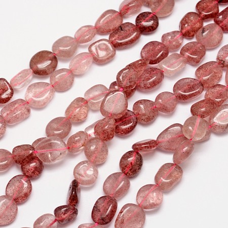 Natural Strawberry Quartz Bead Strands G-L459-01-1