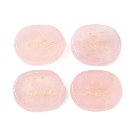 4Pcs 4 Styles Natural Rose Quartz Display Decorations G-F786-02D-04-1