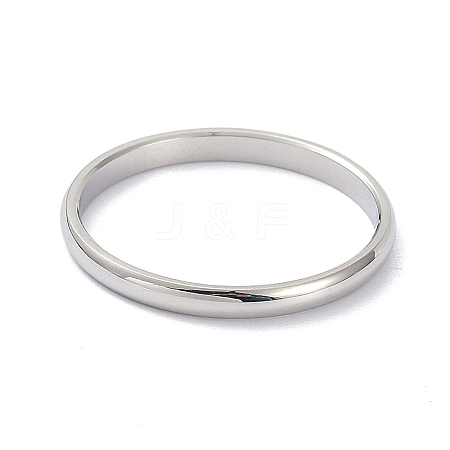 Non-Tarnish 2mm Polished Plain Dome Finger Ring for Girl Women RJEW-C012-05B-P-1