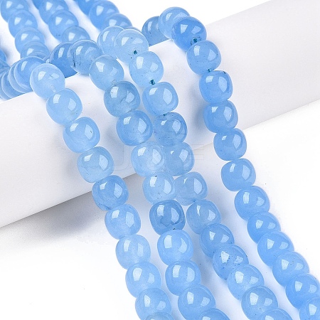 Dyed Natural White Jade Beads Strands G-T138-S11-1