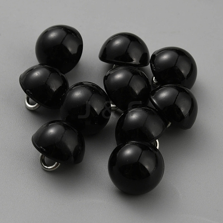 1-Hole Plastic Imitation Pearls Shank Buttons BUTT-WH0028-75C-1