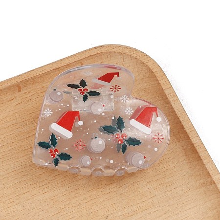 Christmas Theme PVC Claw Hair Clips PW-WGBF3A6-03-1