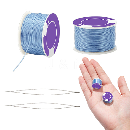 2 Rolls Special Coated Polyester Beading Threads OCOR-NB0002-06G-1
