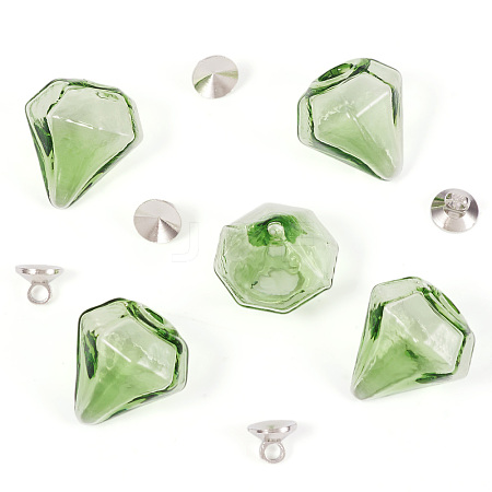DIY Diamond Glass Bottles Pendants Making Kits DIY-TA0012-40F-1
