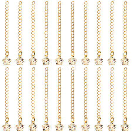 20Pcs Brass Chain Extender KK-BBC0016-36-1
