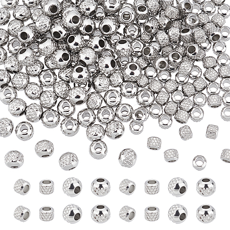 DICOSMETIC 200Pcs 2 Style 304 Stainless Steel Beads STAS-DC0005-27-1