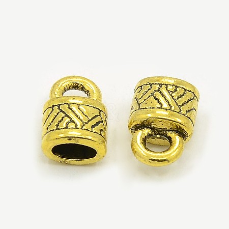 Tibetan Style Alloy Cord Ends GLF10823Y-1