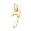 Brass Micro Pave Cubic Zirconia Pendants KK-D019-28G-07-1