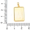 Brass Micro Pave Clear Cubic Zirconia Pendants KK-C264-09G-3