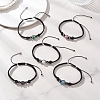Round Natural Mixed Gemstome Bead Braided Bracelets for Women BJEW-JB13332-1