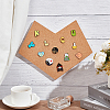 Heart Wall Mounted Brooch Jewelry Display Cork Tray AJEW-WH0433-01E-5