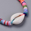 Eco-Friendly Handmade Polymer Clay Heishi Beads Kids Braided Bracelets BJEW-JB04317-3