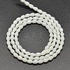 Imitation Jade Faceted Teardrop Glass Beads Strands EGLA-J132-B03-2