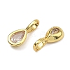 Brass Micro Pave Cubic Zirconia Pendants KK-U050-04G-02-2