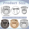12Pcs 3 Colors Alloy Bag Tuck Lock Clasps FIND-CP0003-76-2