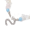 Natural Rose Quartz & Quartz Crystal Necklaces NJEW-JN04881-5