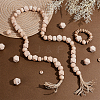90Pcs 6 Styles Unfinished Wood European Beads WOOD-GA0001-85-5