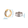 Stainless Steel Grooved Finger Ring Settings MAK-TA0001-05-24