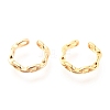 925 Sterling Silver Cuff Earrings EJEW-H124-05G-1