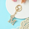 Golden Alloy Rhinestone Keychain KEYC-YW00105-13-1