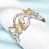 Hammered 304 Stainless Steel Cuff Bangles for Women BJEW-Z177-01GP-04-3