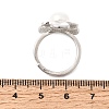 Adjustable Brass Micro Pave Cubic Zirconia Enamel Finger Rings CU-CBABA66-01B-P-5