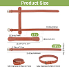 Imitation Leather with Alloy Yoga Mat Strap AJEW-CL0001-99B-02-2