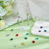 96Pcs 12 Colors Faceted Transparent Glass Charms GLAA-FH0001-50-4