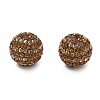 Stripe Pattern Polymer Clay Rhinestone Beads CLAY-NH0001-01F-2