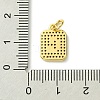 Rack Plating Brass Micro Pave Clear Cubic Zirconia Charms KK-G501-01G-G-3
