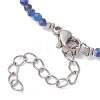 2MM Faceted Round Natural Lapis Lazuli Beaded Necklaces NJEW-JN05918-01-5