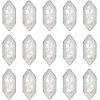 Olycraft 12Pcs Faceted Natural Quartz Crystal Rock Crystal Double Terminated Points G-OC0003-64-1