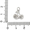 Brass Pave Clear Cubic Zirconia Charms KK-A273-31P-3