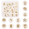 22Pcs 11 Styles Natural Freshwater Shell Pendants SHEL-FS0001-14-1